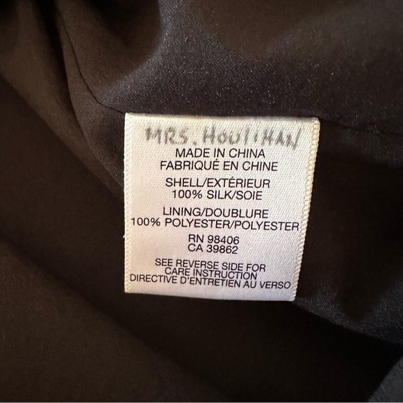 Theory Silk Sheath Black V Neck Relaxed Fit Sleeveless Midi Dress Size 6 - Picture 9 of 12